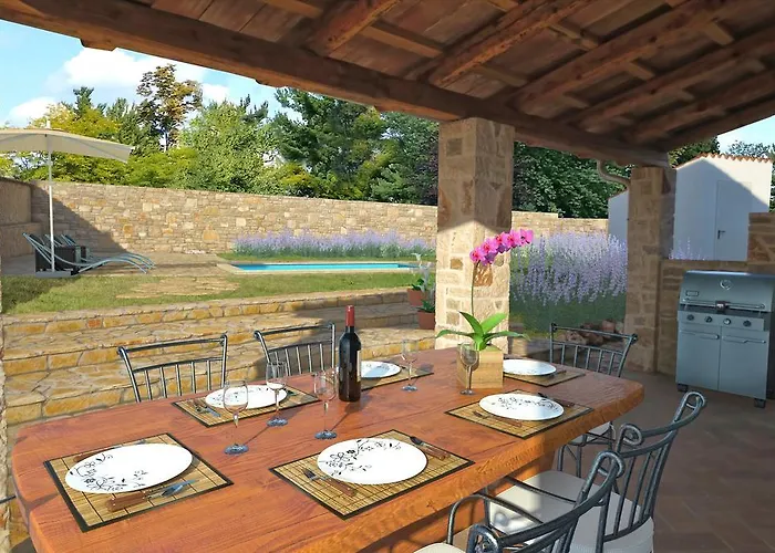 Vila Cozy Istrian Stone Sasso With Private Pool Petehi